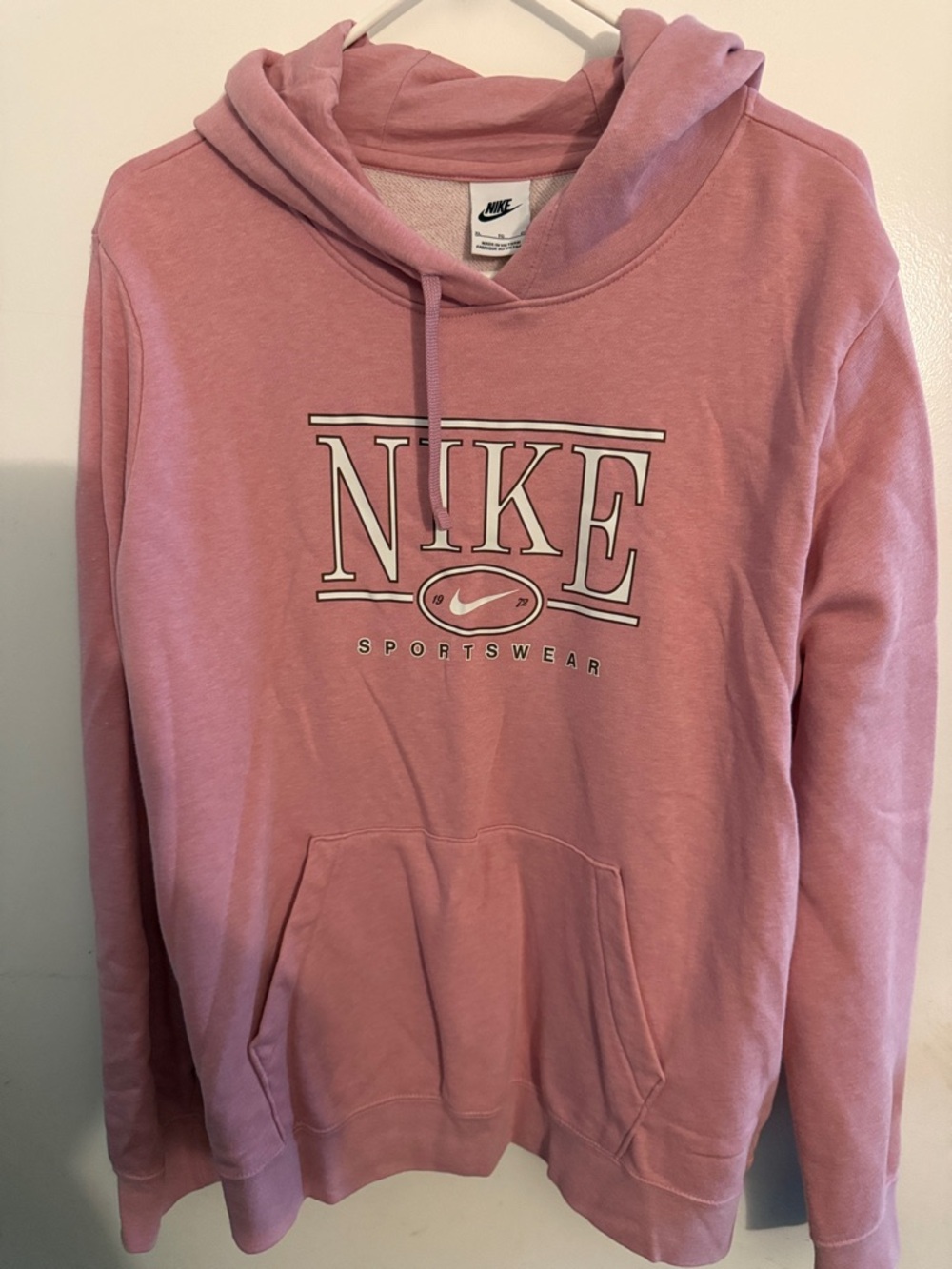 Nike Women's Dusty Pink Crewneck Hoodie with Logo